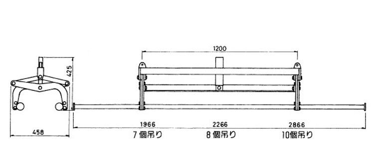 CU-KE型三木NETSUREN混凝土夾具尺寸圖