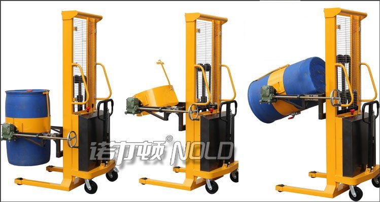 多功能半電動油桶翻轉(zhuǎn)車實物圖